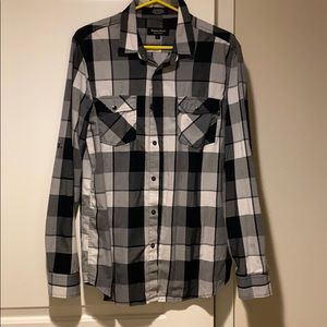 Black casual button down